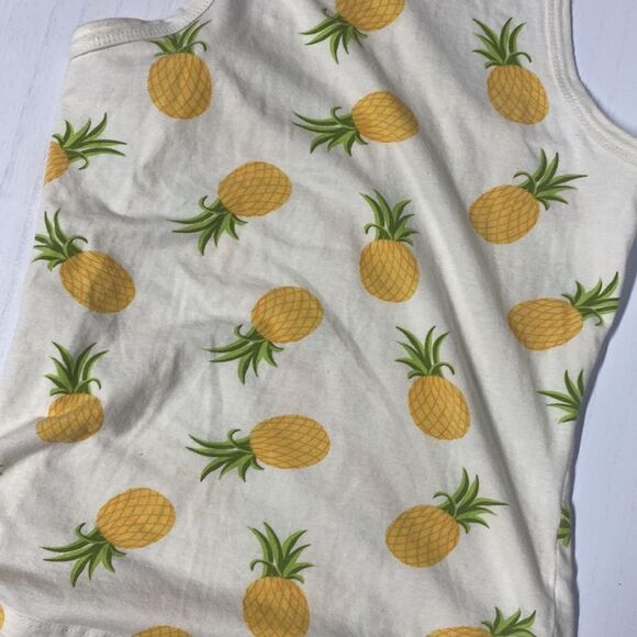 Girls Size Small RacerBack Like New Pineapple Cream Tank - Picture 3 of 4